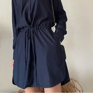 Uniqlo Navy Button Up Dress